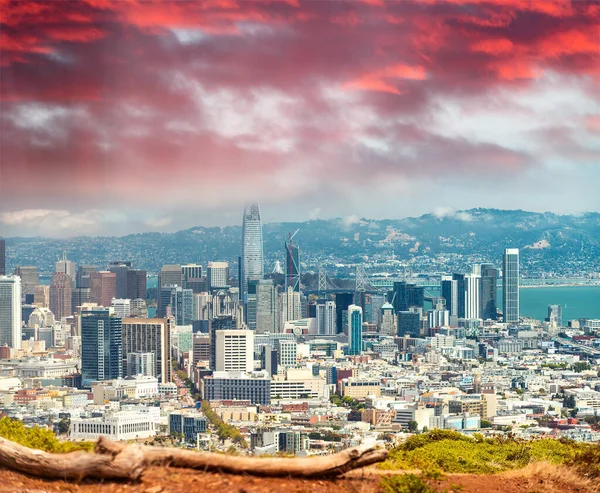 Luftaufnahme Des Stadtbildes Von San Francisco Vom Hügel Kalifornien — Stockfoto
