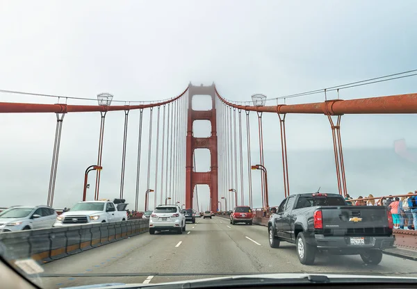 San Francisco Agosto 2017 Tráfico Largo Del Puente Golden Gate — Foto de Stock