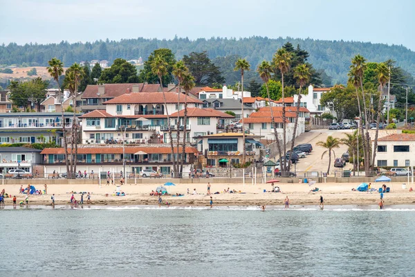 Les Touristes Profitent Plage Santa Cruz Californie États Unis — Photo