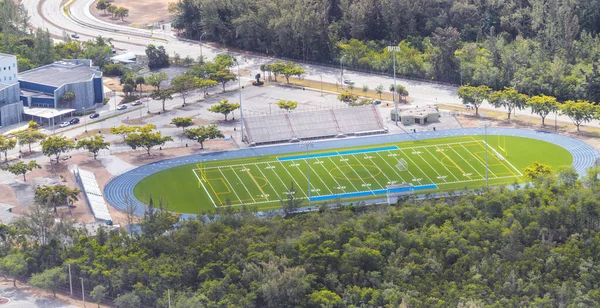 America Football Field Und Stadium Luftaufnahme — Stockfoto