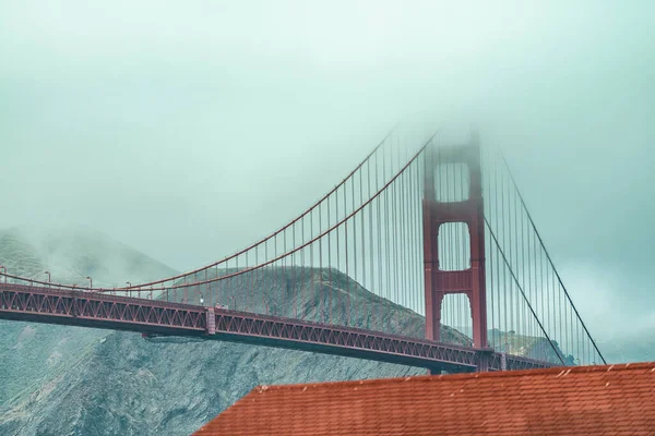 Мост Золотые Ворота Сан Франциско Туманом Калифорния — стоковое фото