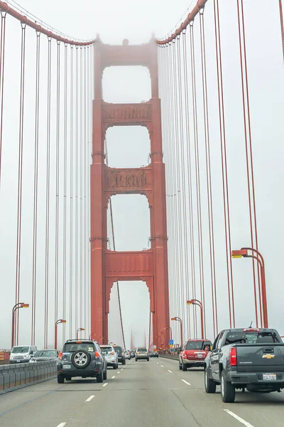 San Francisco August 2017 Traffic Golden Gate Bridge View Moving — Stock Photo, Image