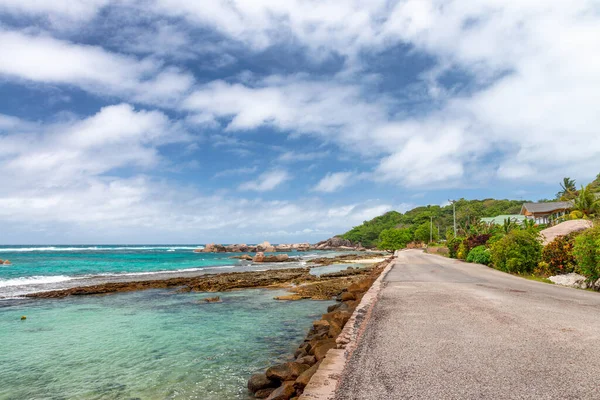 Bela Praia Praslin Island Seychelles África — Fotografia de Stock