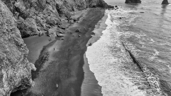 Vue Aérienne Reynisfjara Black Beach Saison Estivale Islande — Photo