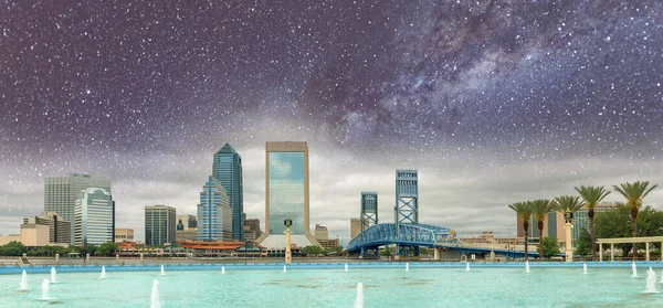Jacksonville Florida Állam Panorámás Kilátás Városra Belvárosban Brigád Egy Csillagos — Stock Fotó