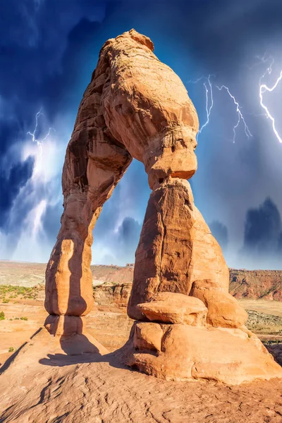 Delicate Arch Wonderful Summer Day Arches National Park Usa — Stock fotografie