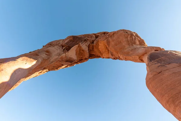 Vista Hacia Cielo Delicate Arch Arches National Park Utah Estados — Foto de Stock