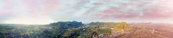 Panoramisch Uitzicht Het Platteland Van Nang Thailand Provincie Krabi — Stockfoto