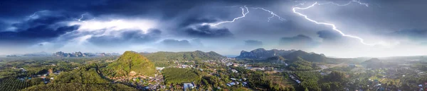 アオナン地方 タイのパノラマの空中ビュー クラビ県 — ストック写真