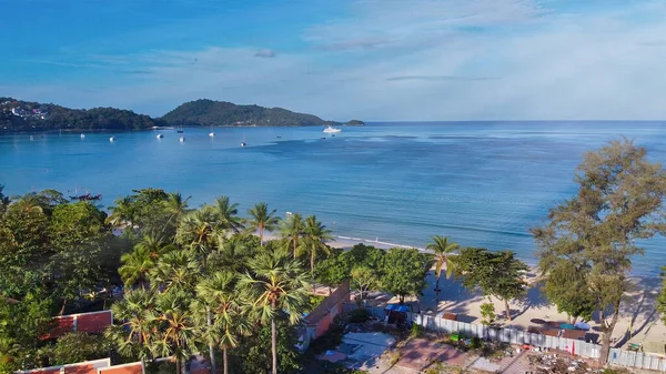 Prachtig Uitzicht Vanuit Lucht Patong Beach Kustlijn Phuket Thailand — Stockfoto