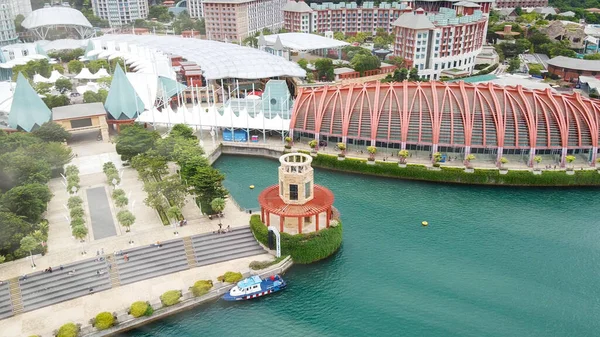 Vista Aérea Isla Sentosa Resorts Singapur — Foto de Stock