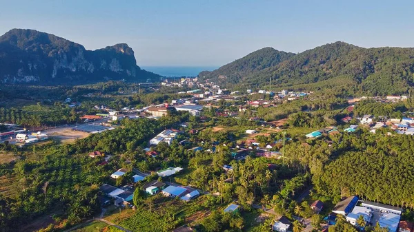 Krabi Nang Belle Campagne Matin Vue Aérienne Thaïlande — Photo