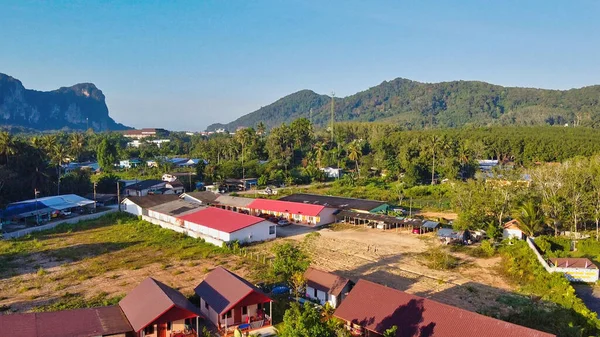 Vue Aérienne Panoramique Campagne Nang Thaïlande Province Krabi — Photo