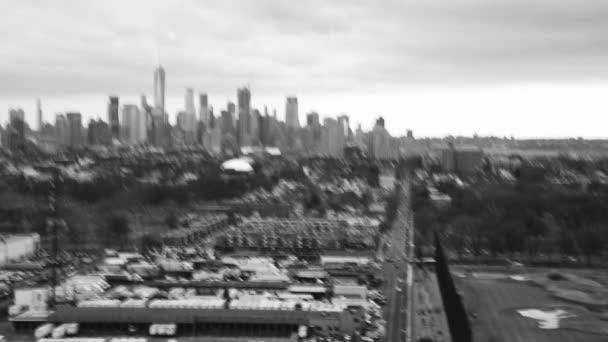 New York City Prosince 2018 Mrakodrapy Manhattanu Kouřem Budov Detaily — Stock video