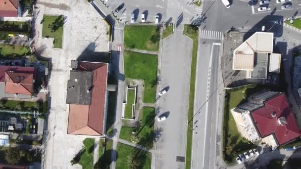 Letecký Pohled Viareggio Lido Camaiore Itálie Domy Podél Mořské Promenády — Stock video
