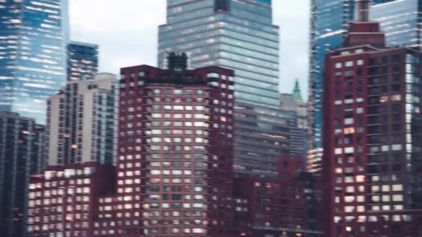 Csodálatos New York Belvárosában Manhattan Skyline Usa — Stock videók
