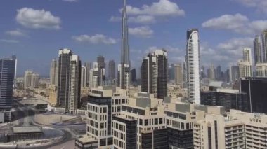 Dubai Marina gökdelenlerinin hava görüntüsü, BAE, Video