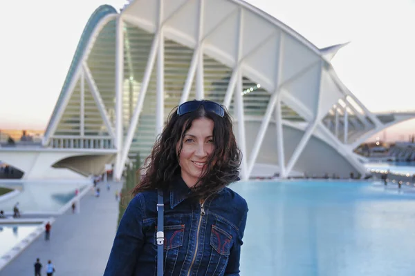 Felices Visitas Turísticas Femeninas Valencia Primavera España — Foto de Stock