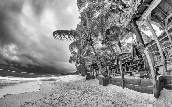 Hermosa Playa Honduras Día Nublado — Foto de Stock