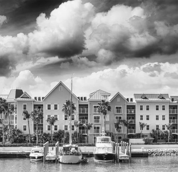 Vista Sul Tramonto Del Bellissimo Skyline Colorato Nassau Bahamas — Foto Stock