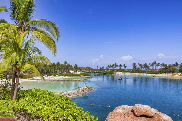 Güneşli Bir Günde Inanılmaz Bir Tropik Plaj Tatil Köyü Tatil — Stok fotoğraf