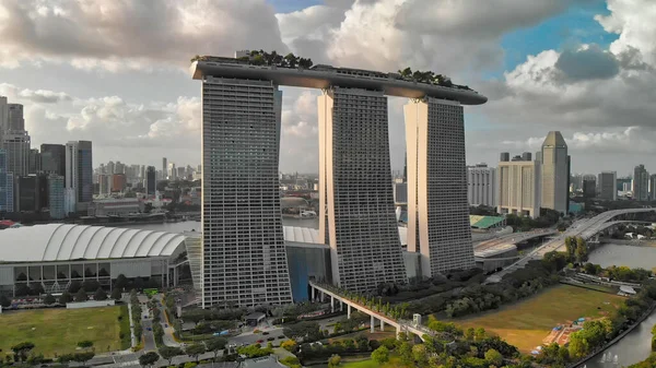 Singapore Styczeń 2020 Krajobraz Miasta Lotniczego Ogrodów Nad Zatoką Słoneczny — Zdjęcie stockowe