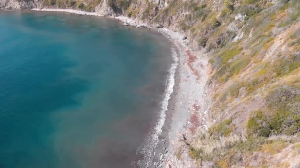 Elba Island at sunset, Italy. Beautiful coastline and hills landscape — Stock Video