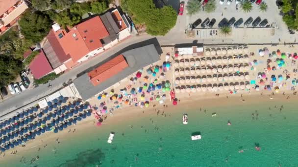 Increíble vista aérea de la playa de Cavoli, isla de Elba en temporada de verano, Italia — Vídeos de Stock