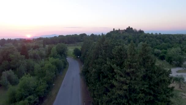 Campo de Toscana en temporada de verano — Vídeo de stock