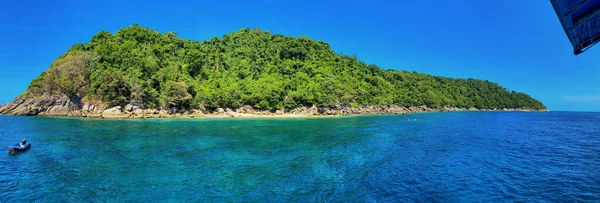Surin Nationalpark Thailand Öns Vegetation Solig Morgon Panoramautsikt — Stockfoto