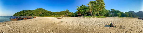 Playa Nui Koh Phi Don Atardecer Tailandia Vista Panorámica — Foto de Stock