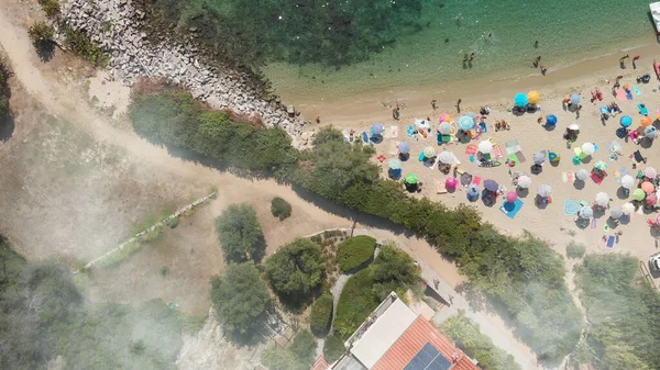 Talya Nın Yaz Mevsiminde Cavoli Sahili Elba Adası Nın Havadan — Stok fotoğraf