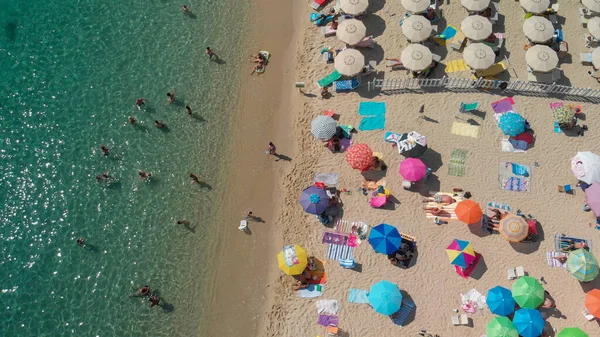 Increíble Vista Aérea Playa Cavoli Isla Elba Temporada Verano Italia —  Fotos de Stock