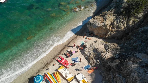 Schöne Luftaufnahme Des Strandes Von Sansone Insel Elba — Stockfoto