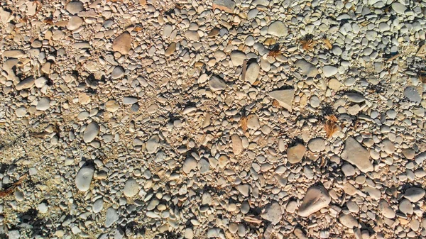 Strand Zand Kleine Rotsen Uitzicht Zee — Stockfoto