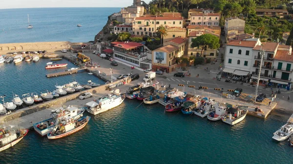 Marina Campo Île Elbe Belle Vue Aérienne Paysage Urbain Italie — Photo