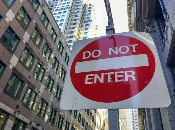 Enter Sign Alert New York City — Stock fotografie