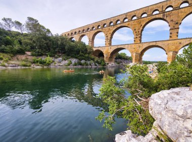 Pont De Garde yaz sezonunda, Provence, Fransa.