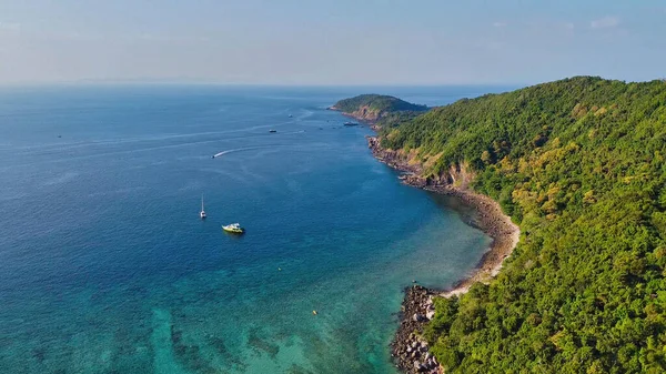 Erstaunliche Luftaufnahme Der Loh Lana Bay Phi Phi Don Thailand — Stockfoto