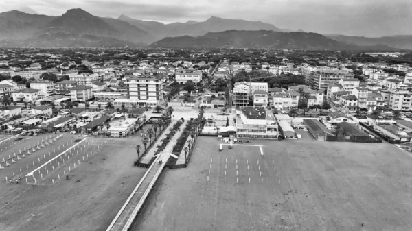 Vista Aérea Del Lido Camaiore Hermosa Ciudad Costera Toscana — Foto de Stock