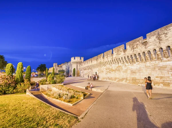 Avignon Francia Julio 2014 Hermosa Vista Las Murallas Medievales Ciudad — Foto de Stock