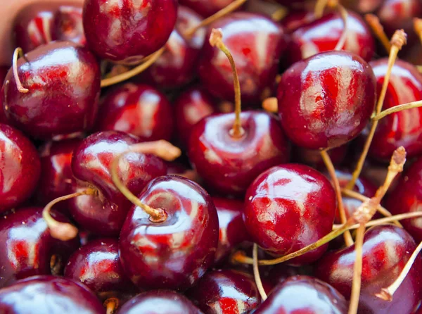 Cerezas Frescas Coloridas Venta — Foto de Stock