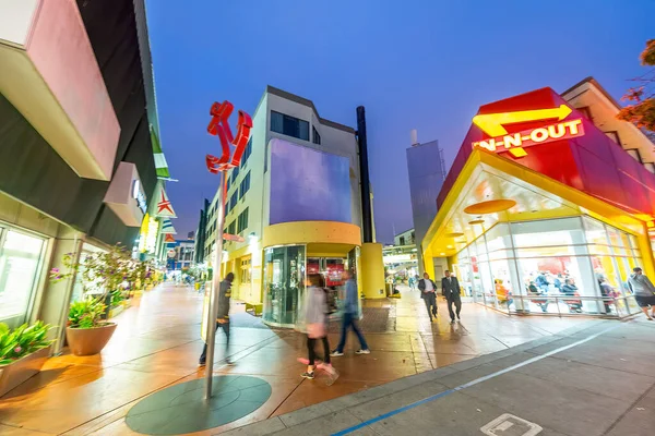 MIAMI BEACH, FL - FEBRUARY 2016: Apple Store entrance at night in Lincoln  Road Stock Photo