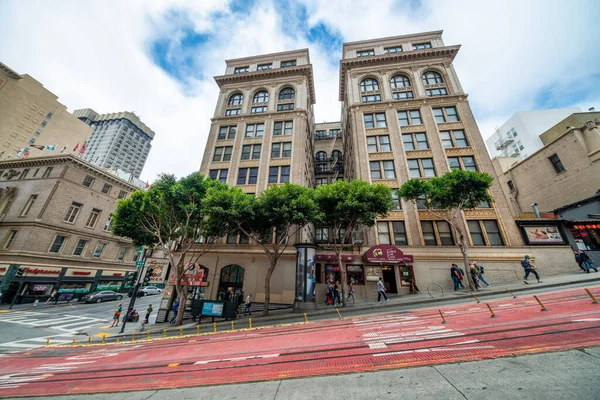 San Francisco August 2017 Famous Powell Street Крутою Дорогою Туристами — стокове фото