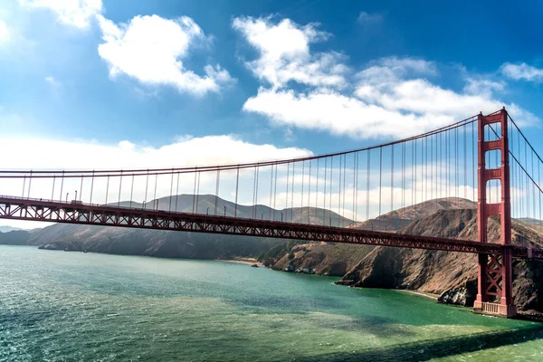 Flygfoto Över San Francisco Golden Gate Bridge Från Helikopter Kalifornien — Stockfoto