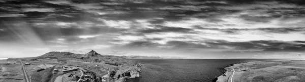 Arnarstapi Litorale Nella Stagione Sumemr Penisola Snaefellsnes Islanda Vista Aerea — Foto Stock