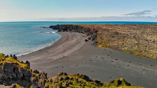 Удивительный Вид Воздуха Побережье Джупалонсандура Летний Сезон Исландия — стоковое фото
