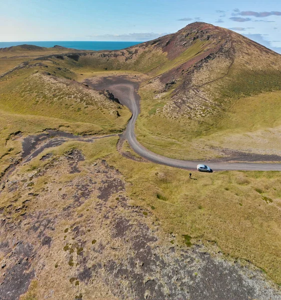 Asombrosas Vistas Panorámicas Saxholl Crater Islandia — Foto de Stock