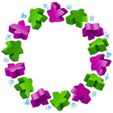 Meeples çerçevesinde daire