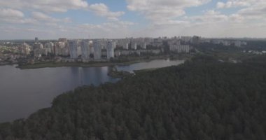 Hava Anket: Kiev-Akademgorodok. Cityscape hava. 